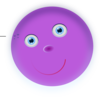 Round Purple Face Clip Art